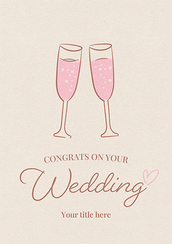 Congrats on Your Wedding – Elegant Wedding Greeting Card